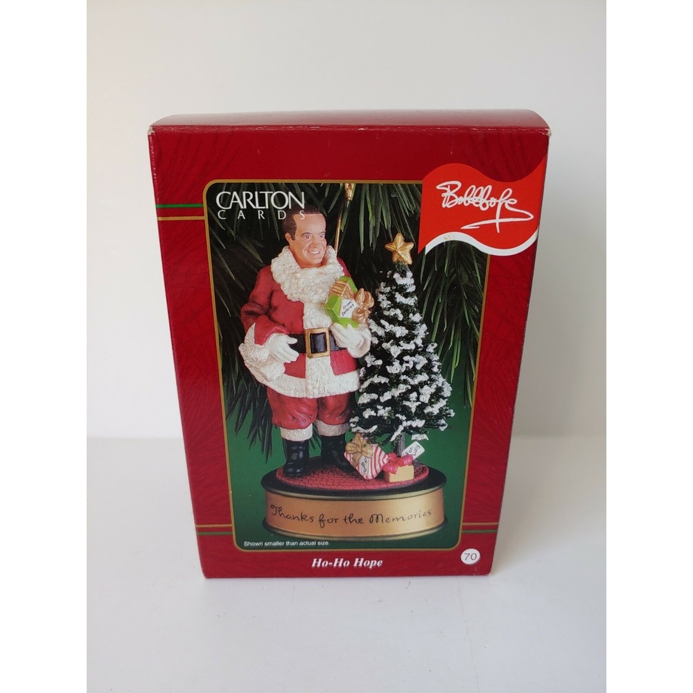 Vintage Carlton Cards Ho‎ Ho Hope ornament Christmas Bob Hope unused